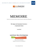 Cover: The Impact of Community Currencies : A Systematic Review - Renaissance du livre