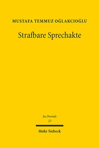 Abbildung von: Strafbare Sprechakte - Mohr Siebeck