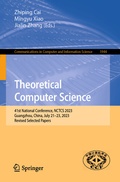 Cover: Theoretical Computer Science - Springer