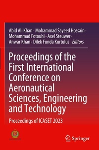 Enlarge image Cover: Proceedings of the First International Conference on Aeronautical Sciences, Engineering and Technology - Springer