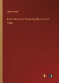 Enlarge image Cover: Instructions for Preparing Abstracts of Titles - Outlook Verlag