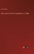 Cover: Instructions for Preparing Abstracts of Titles - Outlook Verlag