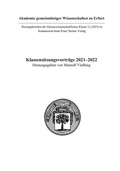 Cover: Klassensitzungsvortr&auml;ge 2021-2022 - Franz Steiner Verlag