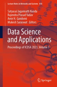 Enlarge image Cover: Data Science and Applications - Springer