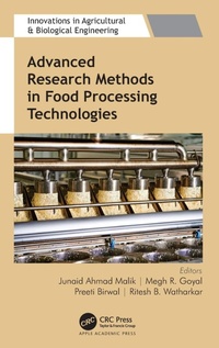 Enlarge image Cover: Advanced Research Methods in Food Processing Technologies - Apple Academic Press Inc.