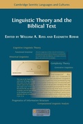 Cover: Linguistic Theory and the Biblical Text - Cambridge Semitic Languages and Cultures