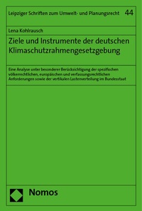 Abbildung von: Ziele und Instrumente der deutschen Klimaschutzrahmengesetzgebung - Nomos