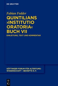 Abbildung von: Quintilians >Institutio oratoria< Buch VII - De Gruyter