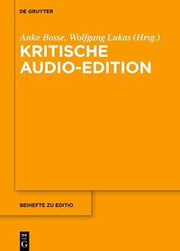 Abbildung von: Kritische Audio-Edition - De Gruyter