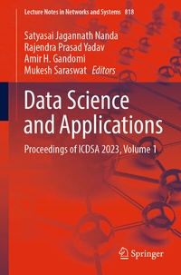 Enlarge image Cover: Data Science and Applications - Springer