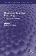 Cover: Theories in Cognitive Psychology - Routledge