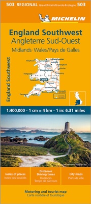 Abbildung von: Michelin Wales, England Süd-West, Midlands - Michelin Editions des Voyages