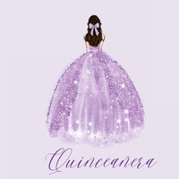 Abbildung von: Quinceanera Guest Book with purple dress (hardback) - Lulu and Bell