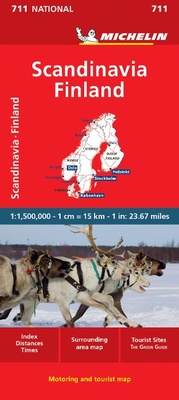 Abbildung von: Scandinavia & Finland - Michelin National Map 711 - Michelin Editions des Voyages