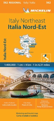 Abbildung von: Italy Northeast - Michelin Regional Map 562 - Michelin Editions des Voyages