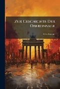 Cover: Zur Geschichte Der Oberonsage - Nabu Press