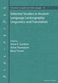 Cover: Selected Studies in Ancient Language Lexicography, Linguistics and Translation - Gorgias Press