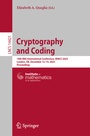 Cover: Cryptography and Coding - Springer