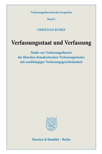 Abbildung von: Verfassungsstaat und Verfassung. - Duncker & Humblot