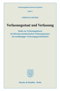 Abbildung von: Verfassungsstaat und Verfassung. - Duncker & Humblot