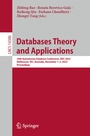 Cover: Databases Theory and Applications - Springer