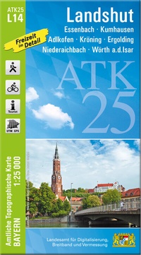 Abbildung von: ATK25-L14 Landshut (Amtliche Topographische Karte 1:25000) - Landesamt für Digitalisierung, Breitband und Vermessung, Bayern