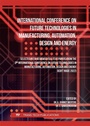Cover: International Conference on Future Technologies in Manufacturing, Automation, Design and Energy - Trans Tech Publications Ltd