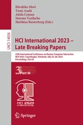 Cover: HCI International 2023 - Late Breaking Papers - Springer