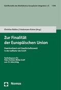 Cover: Zur Finalit&auml;t der Europ&auml;ischen Union - Nomos