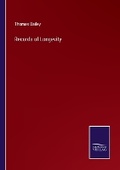 Cover: Records of Longevity - Salzwasser Verlag