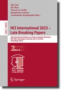 Cover: HCI International 2023 - Late Breaking Papers - Springer