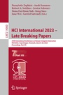 Cover: HCI International 2023 - Late Breaking Papers - Springer
