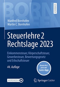 Bild vergrößern Bild: Steuerlehre 2 Rechtslage 2023 - Springer Gabler