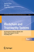 Cover: Blockchain and Trustworthy Systems - Springer