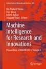 Cover: Machine Intelligence for Research and Innovations - Springer
