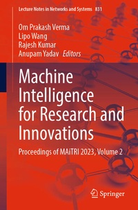 Enlarge image Cover: Machine Intelligence for Research and Innovations - Springer