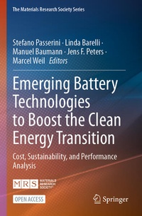 Enlarge image Cover: Emerging Battery Technologies to Boost the Clean Energy Transition - Springer