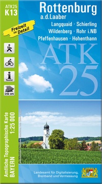 Abbildung von: ATK25-K13 Rottenburg a.d.Laaber (Amtliche Topographische Karte 1:25000) - Landesamt für Digitalisierung, Breitband und Vermessung, Bayern