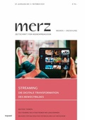 Cover: Streaming. Die Digitale Transformation des Bewegbildes - kopaed - merz / medien+ erziehung