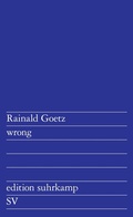 Cover: wrong - Suhrkamp