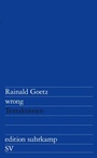 Cover: wrong - Suhrkamp