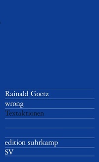 Abbildung von: wrong - Suhrkamp