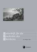 Cover: Zeitschrift f&uuml;r die Geschichte des Oberrheins - Jan Thorbecke Verlag