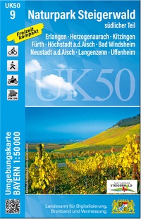 Abbildung von: UK50-9 Naturpark Steigerwald, südlicher Teil - Landesamt für Digitalisierung, Breitband und Vermessung, Bayern