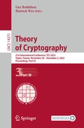 Cover: Theory of Cryptography - Springer