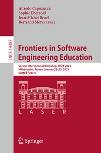 Enlarge image Cover: Frontiers in Software Engineering Education - Springer