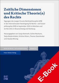 Abbildung von: Zeitliche Dimensionen und Kritische Theorie(n) des Rechts - Franz Steiner Verlag