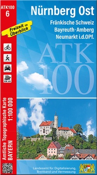 Abbildung von: ATK100-6 Nürnberg Ost (Amtliche Topographische Karte 1:100000) - Landesamt für Digitalisierung, Breitband und Vermessung, Bayern