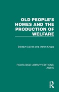 Cover: Old People's Homes and the Production of Welfare - Routledge