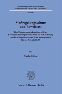 Abbildung von: Maßregelungsschutz und Beweislast. - fibre